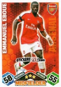 Sticker Emmanuel Eboue - English Premier League 2009-2010. Match Attax n. 13 - Topps