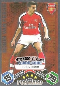 Sticker Robin van Persie - iCard - English Premier League 2009-2010. Match Attax n. 18 - Topps