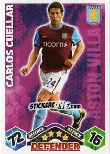 Sticker Carlos Cuellar - English Premier League 2009-2010. Match Attax n. 20 - Topps