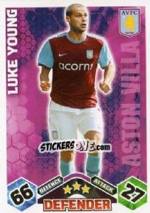 Sticker Luke Young - English Premier League 2009-2010. Match Attax n. 22 - Topps