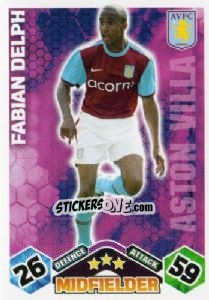 Sticker Fabian Delph - English Premier League 2009-2010. Match Attax n. 25 - Topps