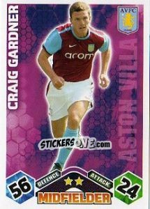 Cromo Craig Gardner - English Premier League 2009-2010. Match Attax n. 26 - Topps