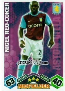 Sticker Nigel Reo-Coker - English Premier League 2009-2010. Match Attax n. 28 - Topps