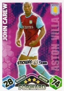 Figurina John Carew - English Premier League 2009-2010. Match Attax - Topps