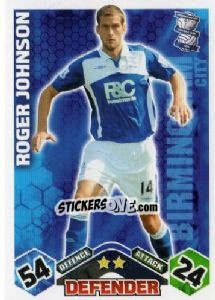 Sticker Roger Johnson - English Premier League 2009-2010. Match Attax - Topps