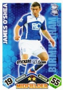 Sticker James O’Shea - English Premier League 2009-2010. Match Attax n. 42 - Topps