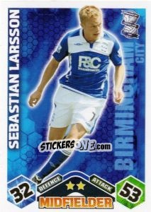 Cromo Sebastian Larsson - English Premier League 2009-2010. Match Attax - Topps