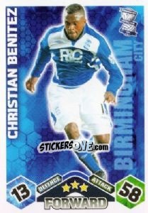 Sticker Christian Benitez - English Premier League 2009-2010. Match Attax n. 52 - Topps