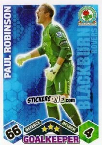 Sticker Paul Robinson - English Premier League 2009-2010. Match Attax n. 55 - Topps