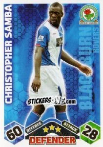 Sticker Christopher Samba - English Premier League 2009-2010. Match Attax n. 57 - Topps