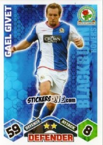 Sticker Gael Givet - English Premier League 2009-2010. Match Attax n. 58 - Topps