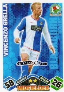 Sticker Vincenzo Grella - English Premier League 2009-2010. Match Attax n. 64 - Topps