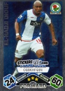Sticker El-Hadji Diouf - iCard - English Premier League 2009-2010. Match Attax n. 72 - Topps
