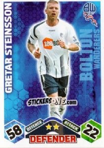 Cromo Gretar Steinsson - English Premier League 2009-2010. Match Attax - Topps