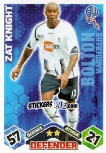 Cromo Zat Knight - English Premier League 2009-2010. Match Attax - Topps