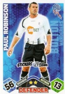 Sticker Paul Robinson - English Premier League 2009-2010. Match Attax n. 77 - Topps
