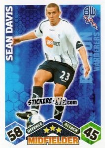 Sticker Sean Davis - English Premier League 2009-2010. Match Attax n. 80 - Topps