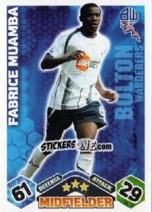 Sticker Fabrice Muamba - English Premier League 2009-2010. Match Attax n. 82 - Topps
