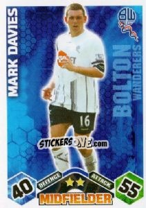 Sticker Mark Davies - English Premier League 2009-2010. Match Attax - Topps