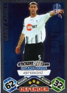 Sticker Gary Cahill - iCard - English Premier League 2009-2010. Match Attax n. 90 - Topps