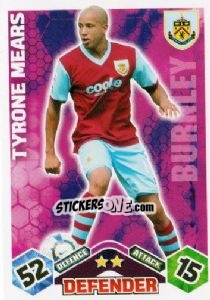 Sticker Tyrone Mears - English Premier League 2009-2010. Match Attax n. 98 - Topps