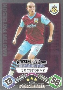 Sticker Martin Paterson - Icard - English Premier League 2009-2010. Match Attax - Topps