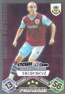 Sticker Martin Paterson - Icard - English Premier League 2009-2010. Match Attax n. 108 - Topps