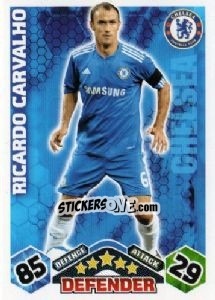 Sticker Ricardo Carvalho - English Premier League 2009-2010. Match Attax n. 115 - Topps