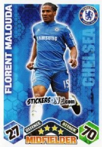 Sticker Florent Malouda - English Premier League 2009-2010. Match Attax n. 117 - Topps