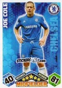 Sticker Joe Cole - English Premier League 2009-2010. Match Attax n. 118 - Topps