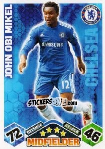 Sticker John Obi Mikel - English Premier League 2009-2010. Match Attax n. 119 - Topps