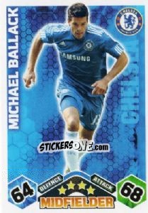 Sticker Michael Ballack - English Premier League 2009-2010. Match Attax n. 120 - Topps