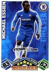Sticker Michael Essien - English Premier League 2009-2010. Match Attax n. 121 - Topps