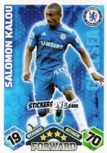 Sticker Salomon Kalou - English Premier League 2009-2010. Match Attax n. 122 - Topps