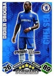 Sticker Didier Drogba - English Premier League 2009-2010. Match Attax n. 123 - Topps