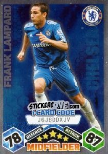Sticker Frank Lampard - iCard - English Premier League 2009-2010. Match Attax n. 125 - Topps
