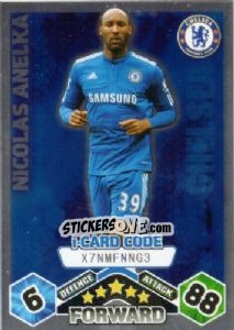 Sticker Nicolas Anelka - iCard - English Premier League 2009-2010. Match Attax n. 126 - Topps