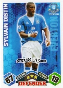 Sticker Sylvain Distin - English Premier League 2009-2010. Match Attax n. 128 - Topps