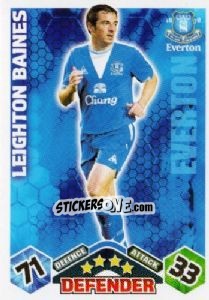 Sticker Leighton Baines - English Premier League 2009-2010. Match Attax n. 130 - Topps