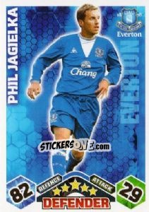 Cromo Phil Jagielka - English Premier League 2009-2010. Match Attax - Topps