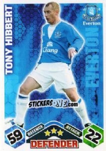 Figurina Tony Hibbert - English Premier League 2009-2010. Match Attax n. 132 - Topps