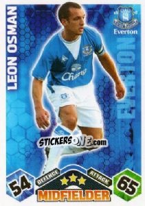 Figurina Leon Osman - English Premier League 2009-2010. Match Attax n. 134 - Topps