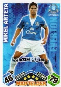 Sticker Mikel Arteta - English Premier League 2009-2010. Match Attax n. 136 - Topps