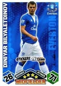 Sticker Diniyar Bilyaletdinov - English Premier League 2009-2010. Match Attax n. 138 - Topps