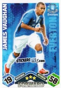 Sticker James Vaughan - English Premier League 2009-2010. Match Attax n. 139 - Topps