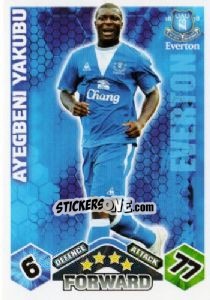 Cromo Ayegbeni Yakubu - English Premier League 2009-2010. Match Attax n. 142 - Topps
