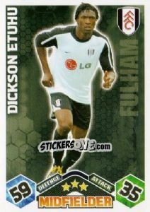 Sticker Dickson Etuhu - English Premier League 2009-2010. Match Attax n. 153 - Topps
