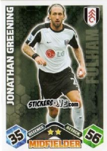 Figurina Jonathan Greening - English Premier League 2009-2010. Match Attax n. 155 - Topps