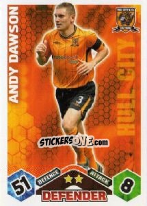 Sticker Andy Dawson - English Premier League 2009-2010. Match Attax n. 164 - Topps