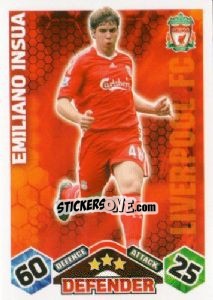 Sticker Emiliano Insua - English Premier League 2009-2010. Match Attax n. 181 - Topps